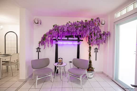 Drink your tea or coffee under this handcrafted wisteria tree. Invite your significant other to eat your preferred Ramen under this work of art made by a local artist. Make unforgettable memories that will last forever.